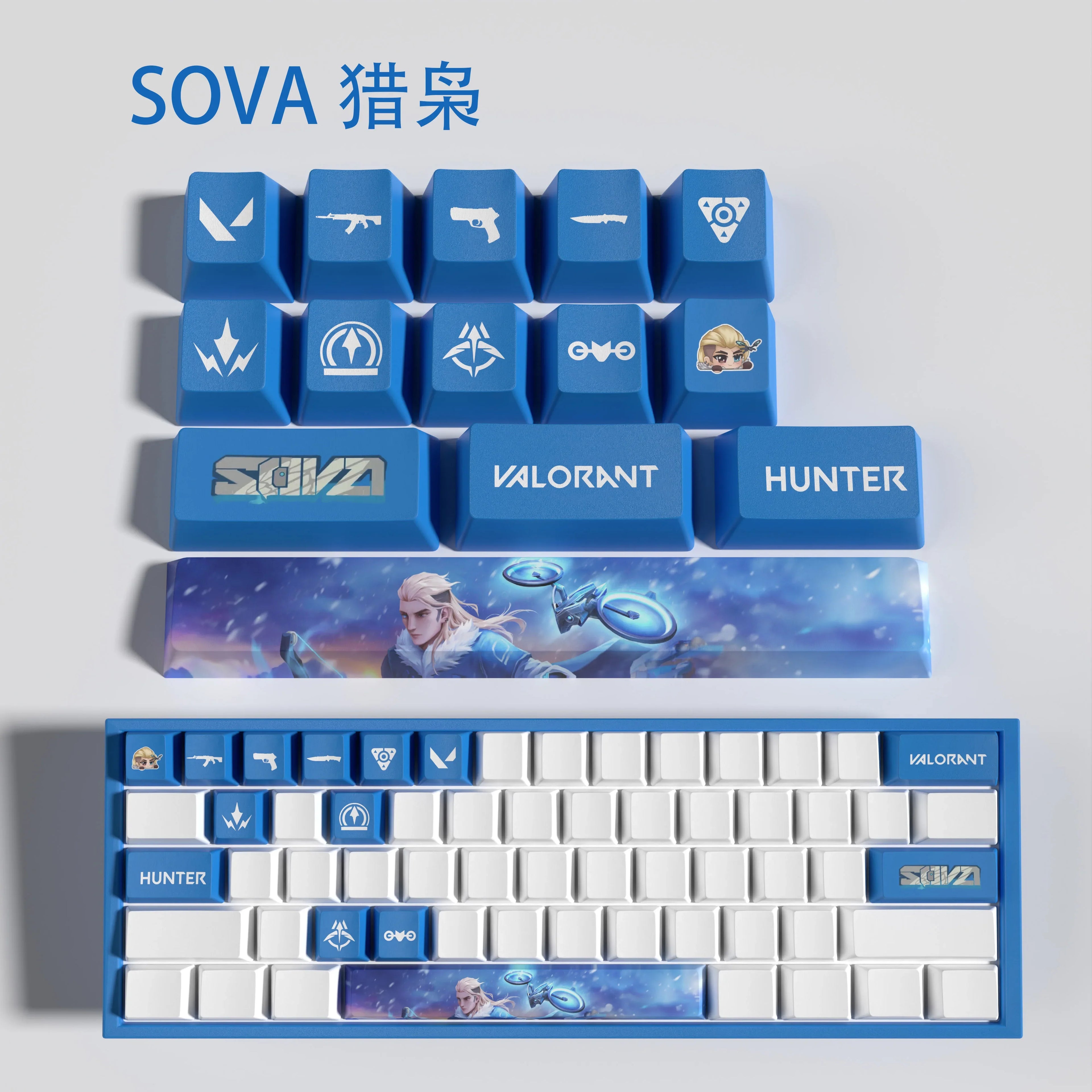cypher New design Valorant keycaps  OEM Profile 14keys MINI SET PBT dye sub keycaps