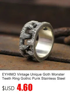 EYHIMD Black Death Knight Skull Ring Cool Mens Punk Fine Detail Stainless Steel Ring Gothic Biker Jewelry