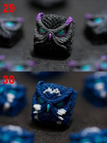 1pc handmade resin key cap for MX switch mechanical keyboard Owl multi-color personalized resin keycaps color can be customized
