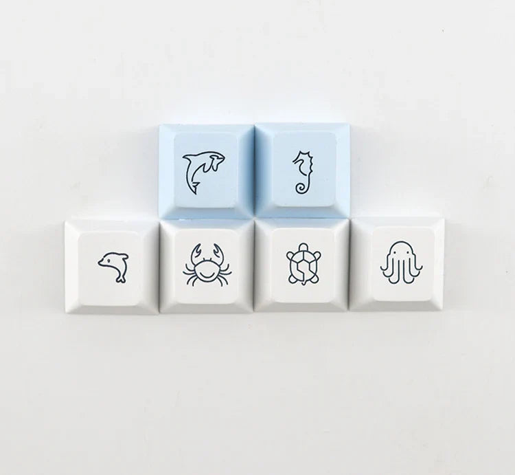 CuXiu PBT Chalk Keycaps 136 keys Dye Sub Keycap Set For Cherry MX Switches Mechanical Keyboard gh60 xd64 xd84 xd96 87 104