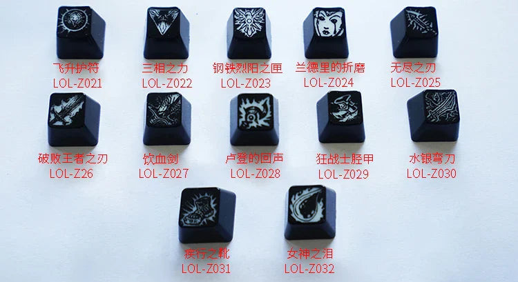 Custom LOL Hero Skill And Head Portrait Keycap Personality Translucent Mechanical Keyboard Key Caps