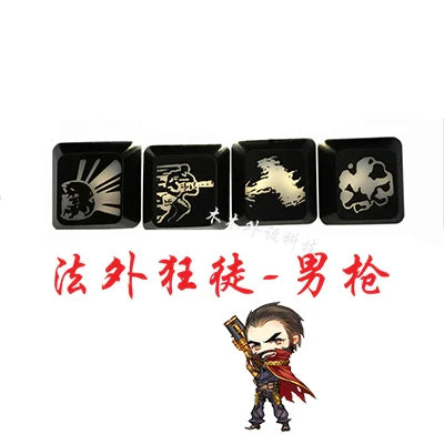 Custom LOL Hero Skill And Head Portrait Keycap Personality Translucent Mechanical Keyboard Key Caps