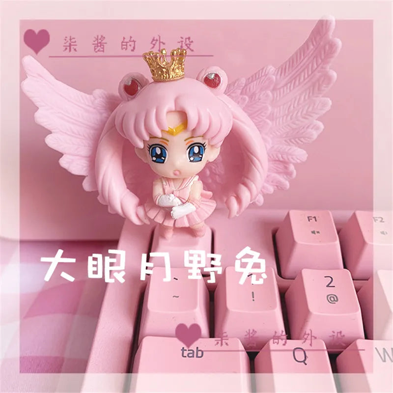 Handmade Customized PBT Keycaps Personality Mechanical Keyboard Keycap Beautiful Girl Cartoon Anime Modeling Keycaps ESC Key