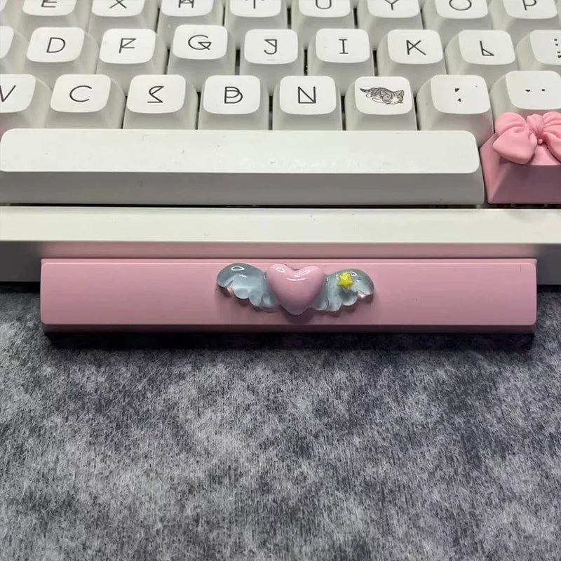 DIY Handmade Custom Bowknot l Wing Keycap Space 1.25U Alt Ctrl Cross Axis Game Mechanical Keyboard Keycap