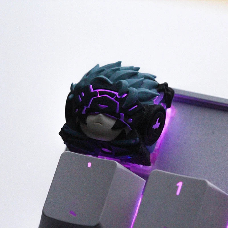 ECHOME Original Design Keycap Resin Artisan Keyboard Cap Aquilek Kawaii Custom Anime KeyCap for Mechanical Keyboard Accessories