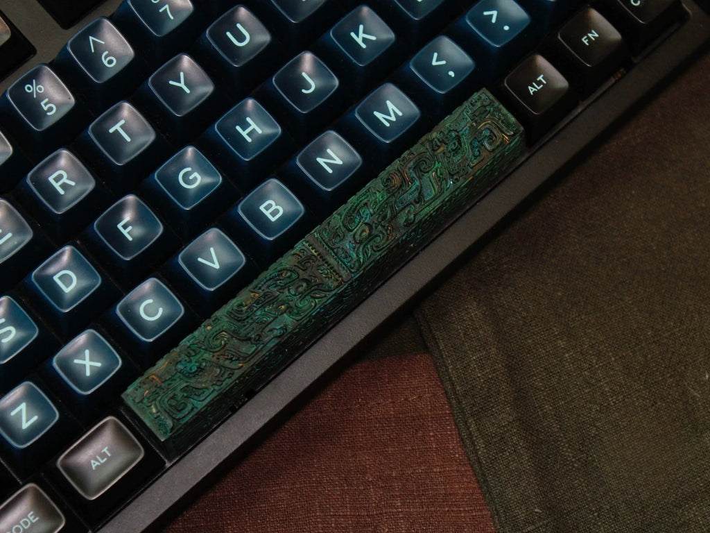 ECHOME Gluttonous Theme SpaceBar 6.25U Resin Artisan Keyboard Cap Original Chinese Culture Custom KeyCap for Mechanical Keyboard