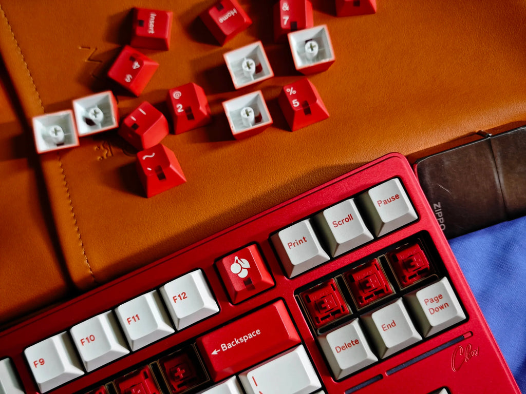 GMK Red Alert Theme Keycaps Cherry Profile PBT Thermal Sublimation Keycap Customized Keycaps Compatible with Mechanical Keyboard