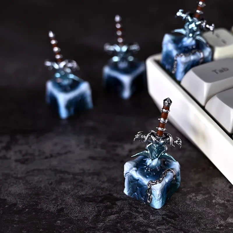 World of Warcraft Frostmourne Anime Keycaps Custom Key Caps for Mechanical Keyboard Caps Korean Keycap PC Game Peripheral Gifts