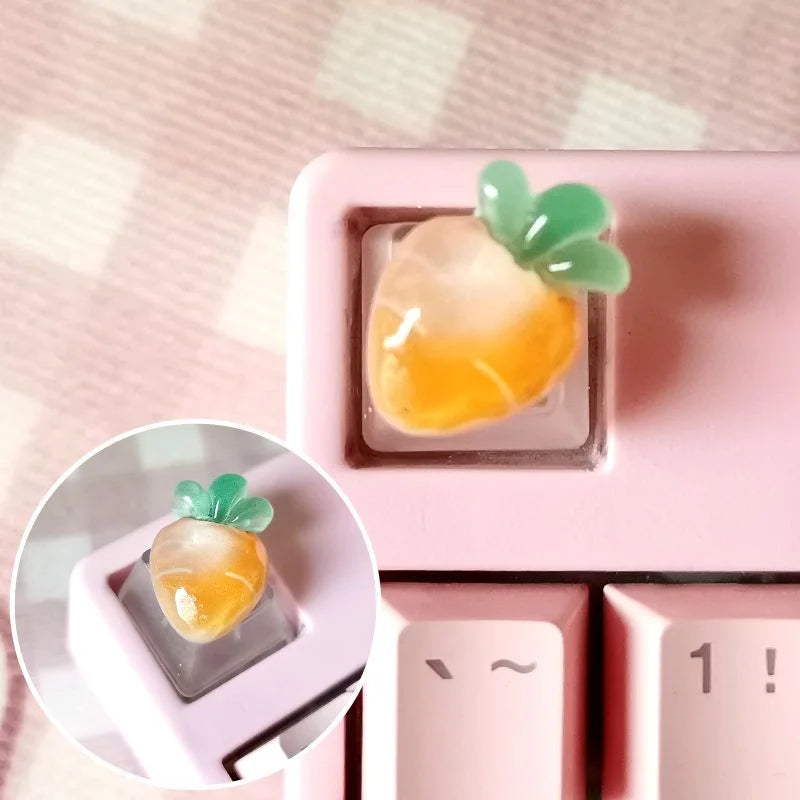Diy Fruit Transparent Keycap for Cherry Axis Mechanical Keyboard Special Pink Strawberry Peach ESC Supplement OEM R4 Keycap