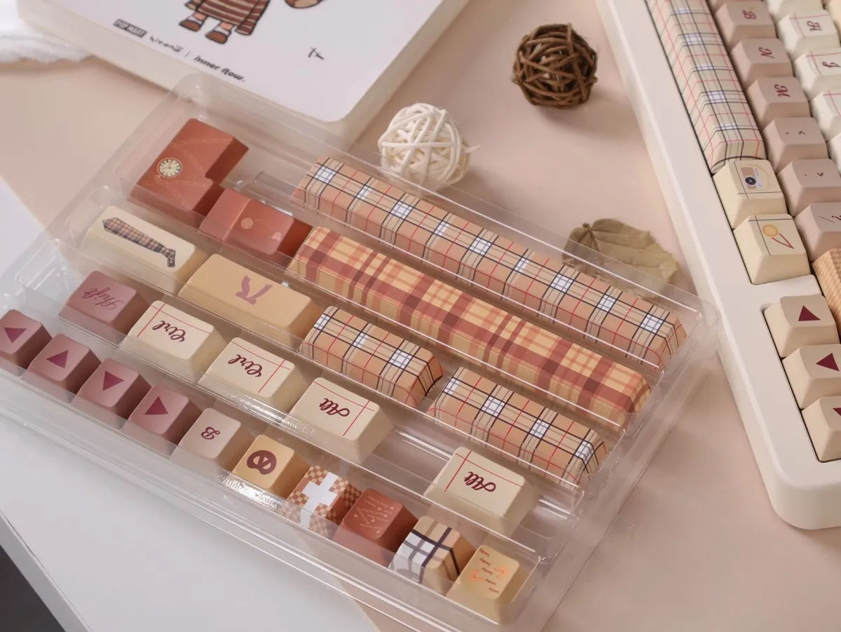 Autumn Colors of England Theme Keycaps Set PBT Keyboard Caps Custom 152 Keys Cherry Profile  Keycaps for Mechanical Keyboard