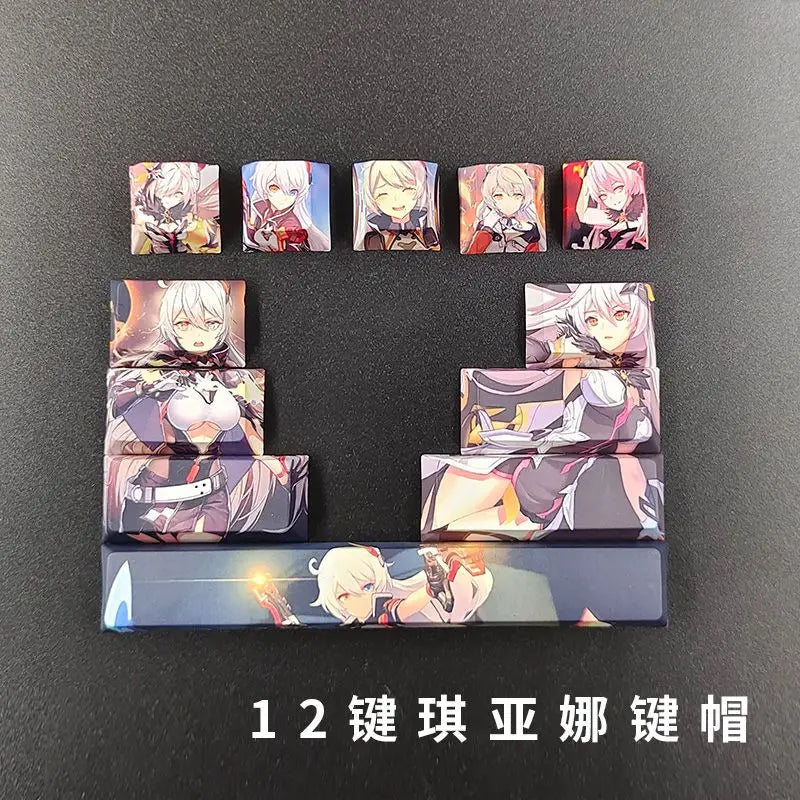 Cartoon Anime Genshin Impact xiao keycap Mechanical keyboard replacement key PBT thermal sublimation original factory height
