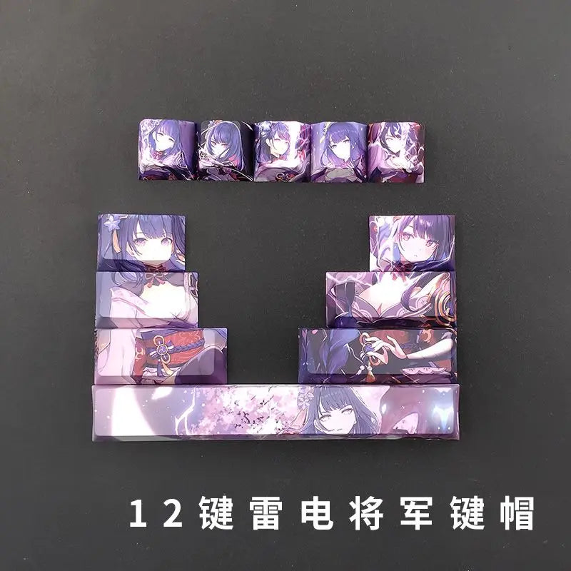 Cartoon Anime Genshin Impact xiao keycap Mechanical keyboard replacement key PBT thermal sublimation original factory height
