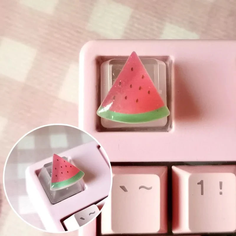 Diy Fruit Transparent Keycap for Cherry Axis Mechanical Keyboard Special Pink Strawberry Peach ESC Supplement OEM R4 Keycap
