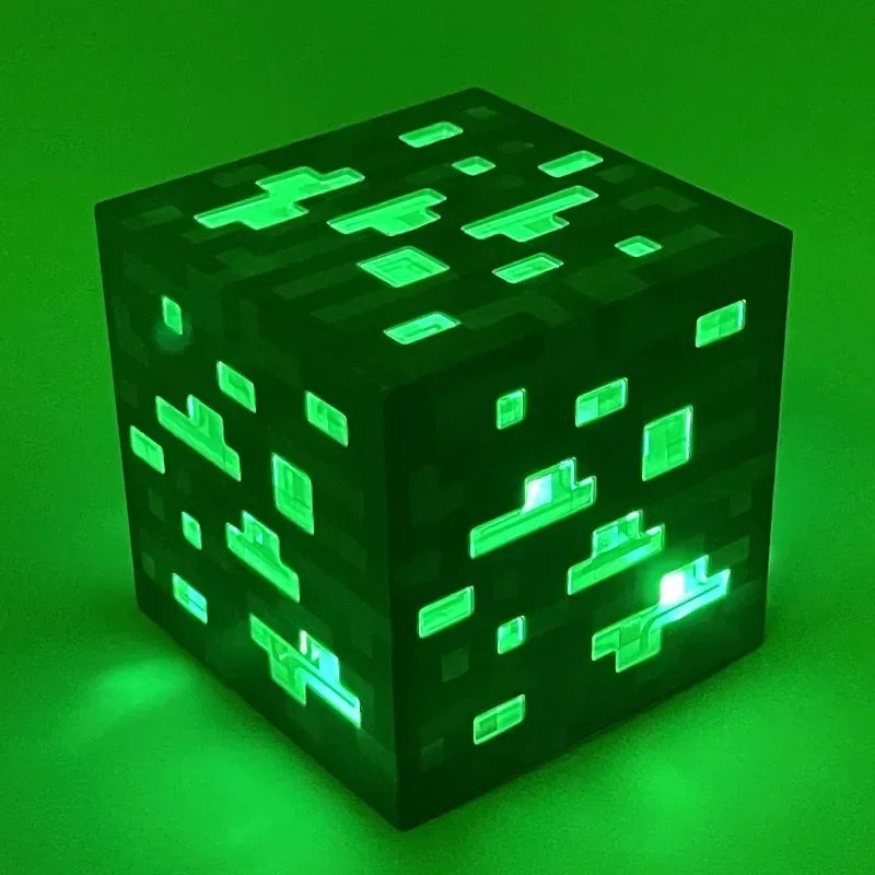 NEW Pixel Game Prop Models Torch and Color-changing Bottle Night Light Plastic Mineral Lamp Ornaments Holiday Party Gifts