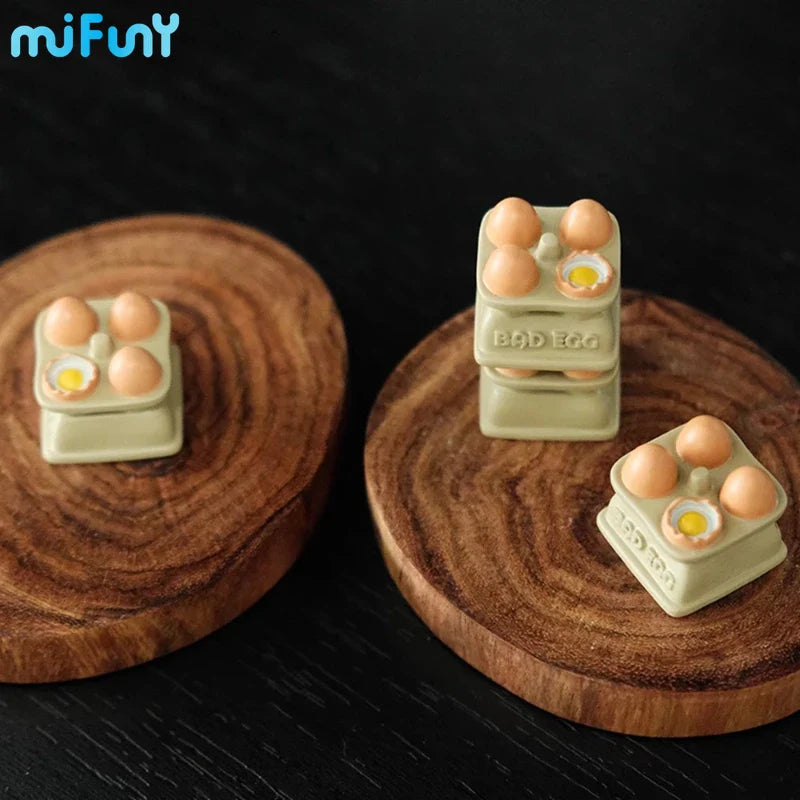 Egg Key Cap Resin 3D Artisan Keycap Cute Original Cartoon Keyboard Caps Custom Keycaps for Mechanical Keyboard Accessories Gift