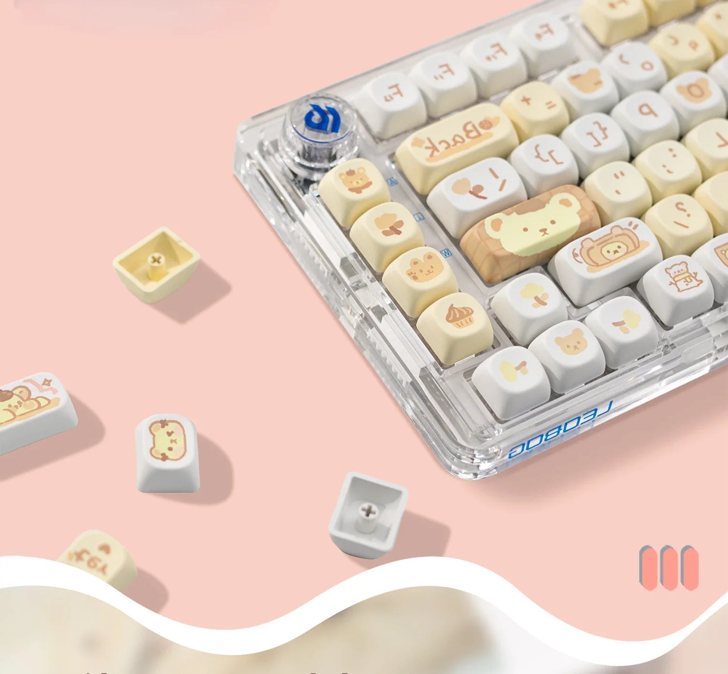 Cat Afternoon Tea Theme Purple Keycap 132 Keys MOA Height PBT Five-sided Sublimation Cute Keycaps for Mechanical Keyboard