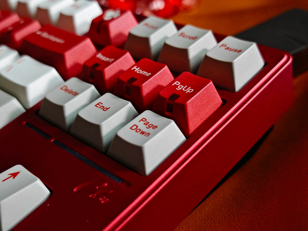 GMK Red Alert Theme Keycaps Cherry Profile PBT Thermal Sublimation Keycap Customized Keycaps Compatible with Mechanical Keyboard