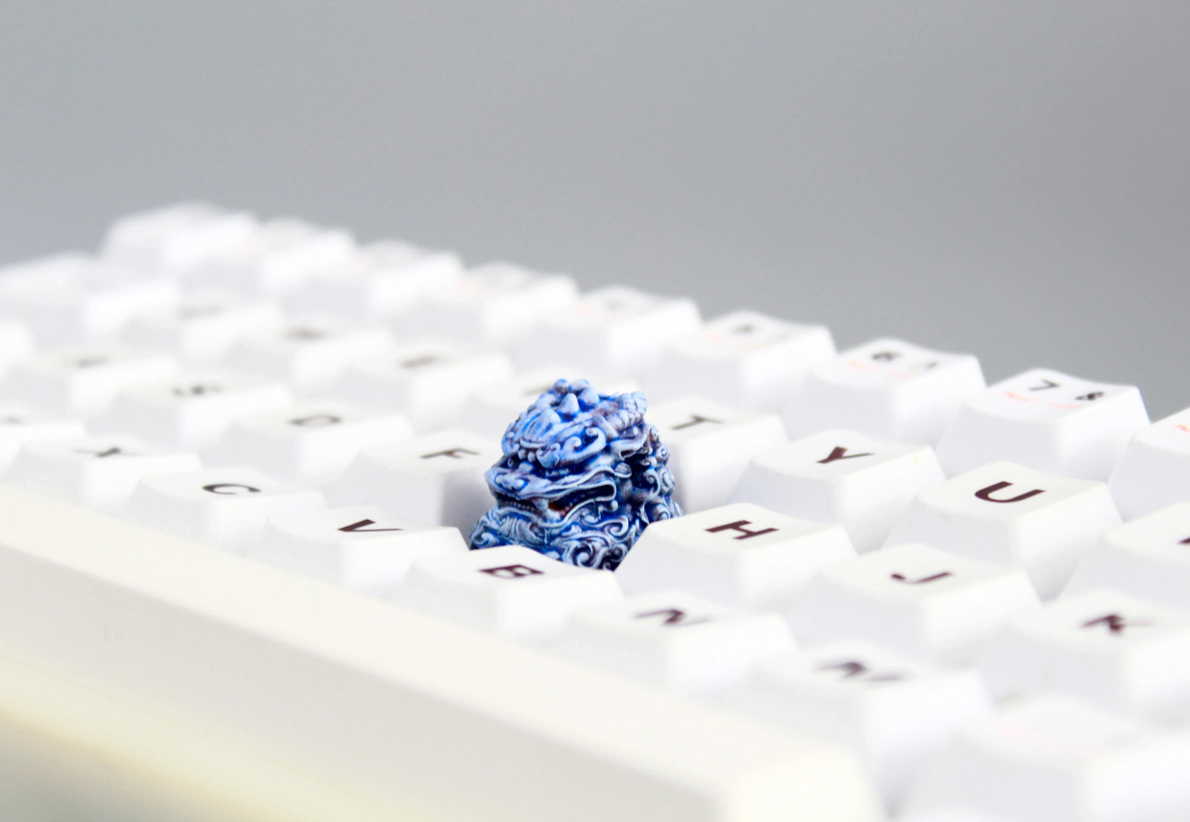 IDeal OEM Resin Keycaps Cherry MX Corss Switch Mechanical Keyboard No Backlit ESC F Zone Keycaps Lion Carved Customize Key Cap