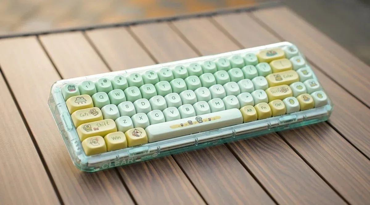 Cartoon Frog Green Keycaps Set 134/139 Keys Pbt Moa Keycap Personalized Five-Sided Sublimation Keycap For Mechanical Keyboard