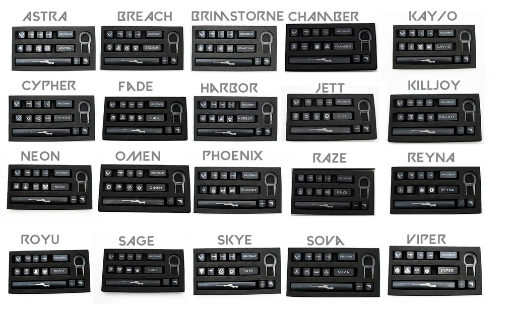 Valorant keycaps sage OEM Profile 10keys PBT dye sub keycaps