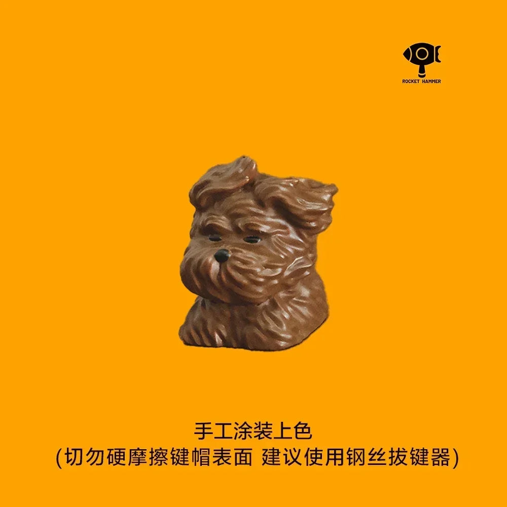 Cute Animal Resin Keycap Wind Blown Puppy Customized Key Caps MX Switch Keycaps for Mechanical Keyboard Caps PC Accessories Gift