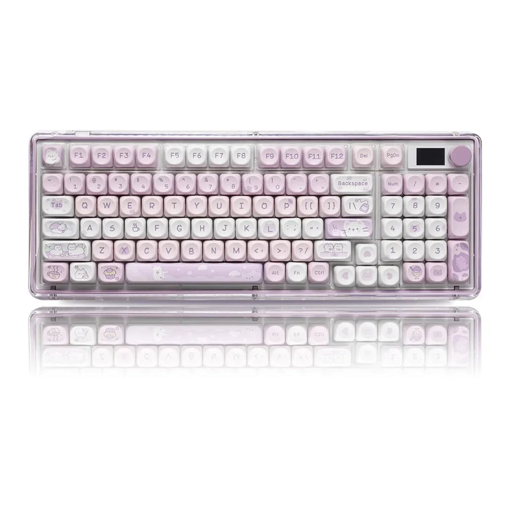 ULSION 132Keys MOA Profile Dog Cat Cartoon Keycaps for 61/64/68/78/84/87/96/104/108 Keys Gaming Mechanical Keyborad MX Swtiches