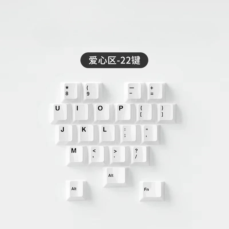 Ceramic Keycaps Set 123/101-key Smooth Surface Tough and Resistant To Falling HIFI Cross Axis Mechanical Keyboard WASD Keycap