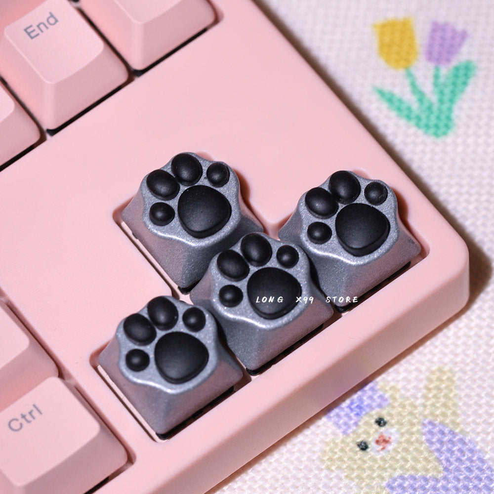 Pink Cute Cartoon Silicone Keycap Personality Soft Feel Cat DIY Artisan Cat Paws Pad Keyboard KeyCaps For Cherry MX Switches