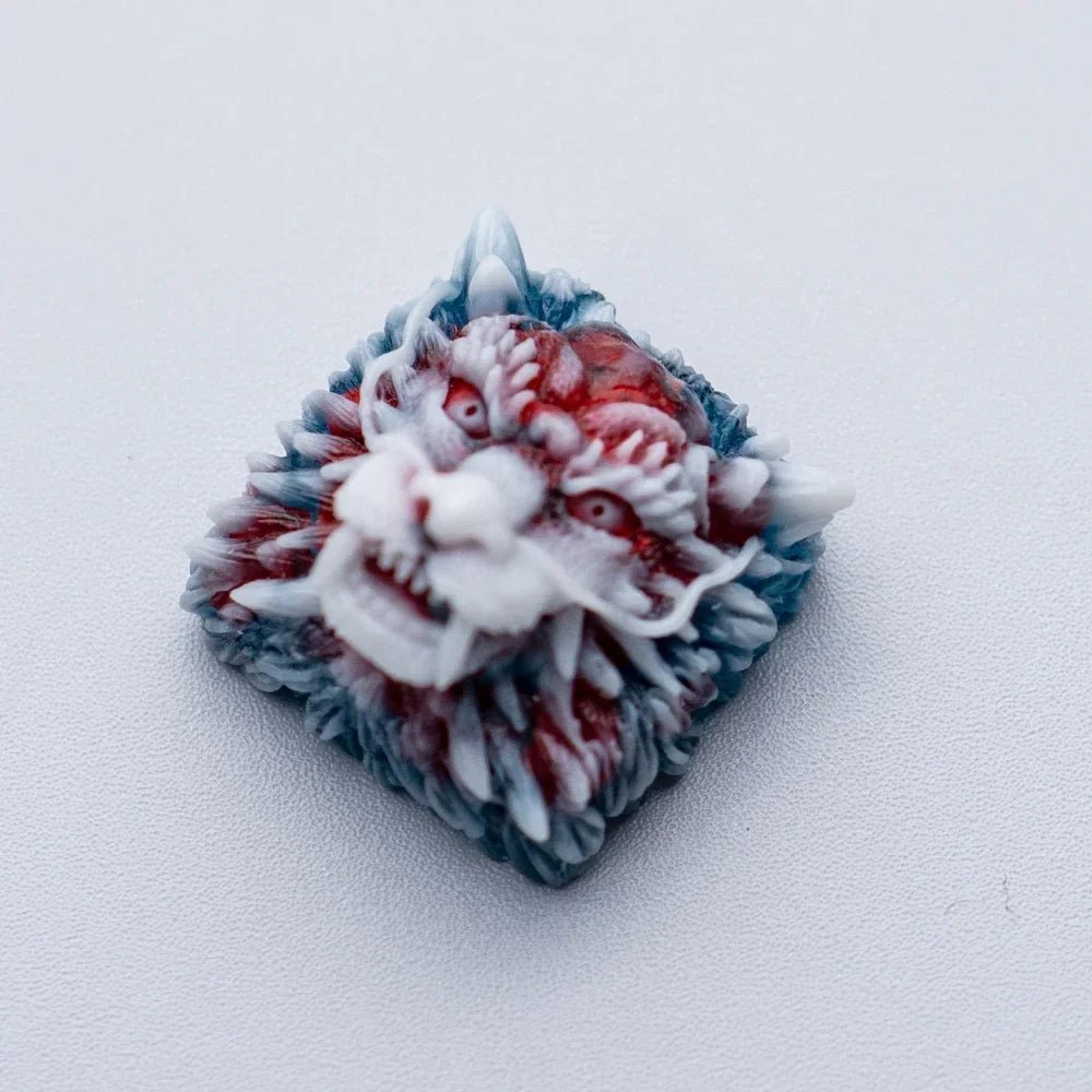 Dragon Head Keycap 3D Resin Artisan Keycaps for Mechanical Keyboard Custom Handmade Cool Gaming Keyboard Key Caps Accessories
