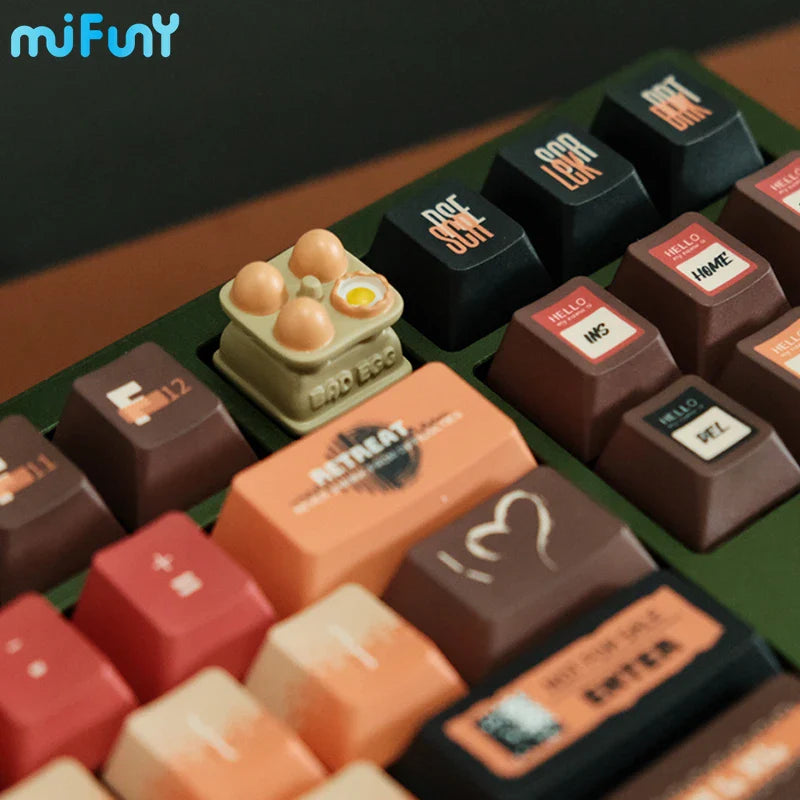 Egg Key Cap Resin 3D Artisan Keycap Cute Original Cartoon Keyboard Caps Custom Keycaps for Mechanical Keyboard Accessories Gift