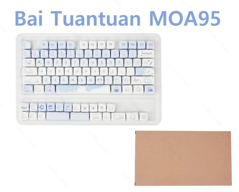 95/132 Keys Cartoon Keycaps PBT Hakimi Dog Cats Keycap MOA Profile Dye Sublimation Keycap For Mechanical Gaming Keyboard
