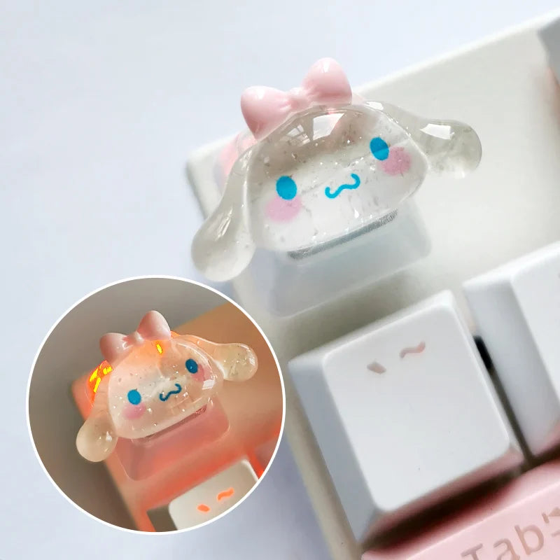 DIY Keycap Cute Cartoon Melody Coolomey Translucent Cross Mechanical Keyboard ESC Base Translucent Keycap