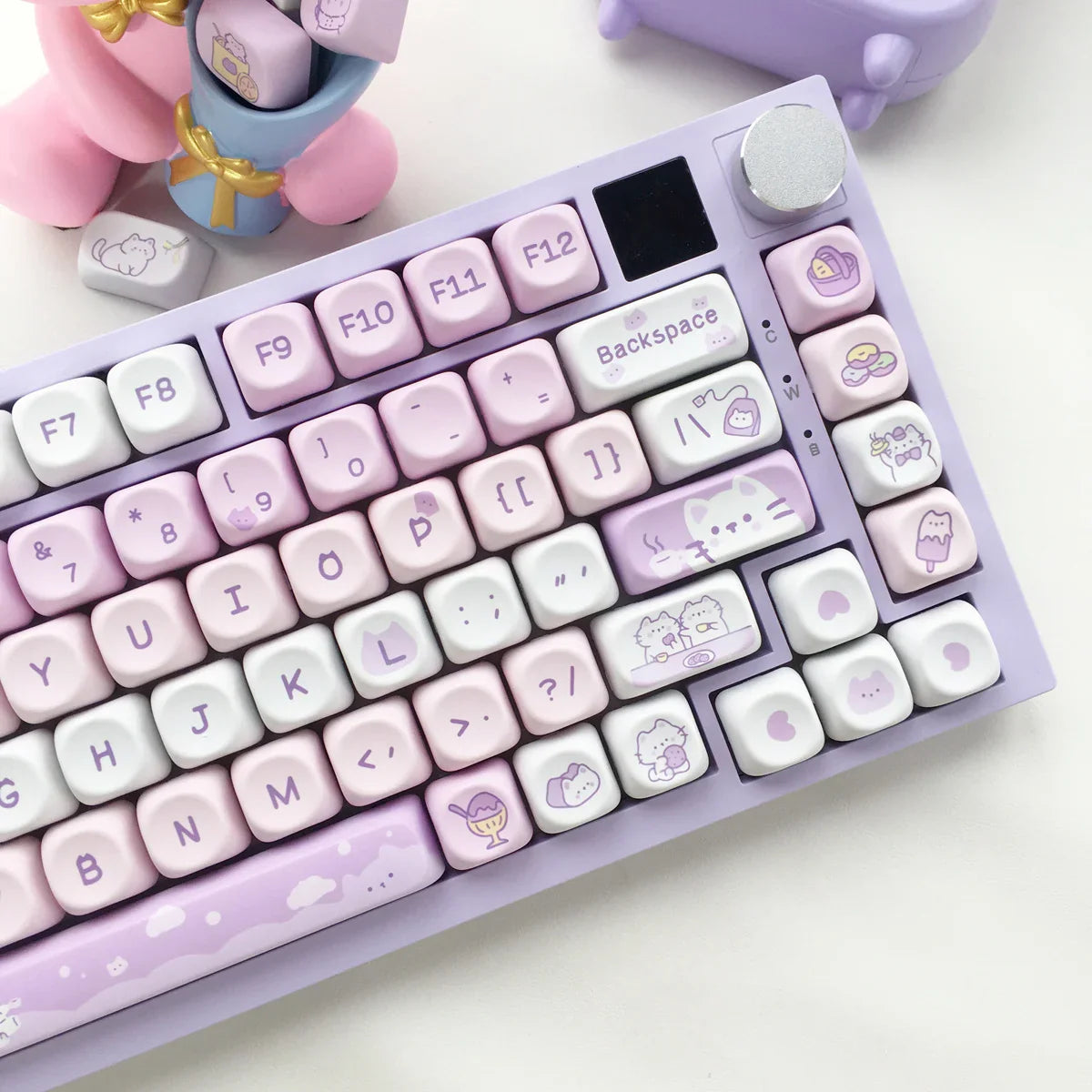 95Keys MOA Profile Keycaps PBT Five-sided Sublimation Cute Cartoon Key Caps for GMK67 GMK87 Gaming Mechanical Keyboard MX Switch