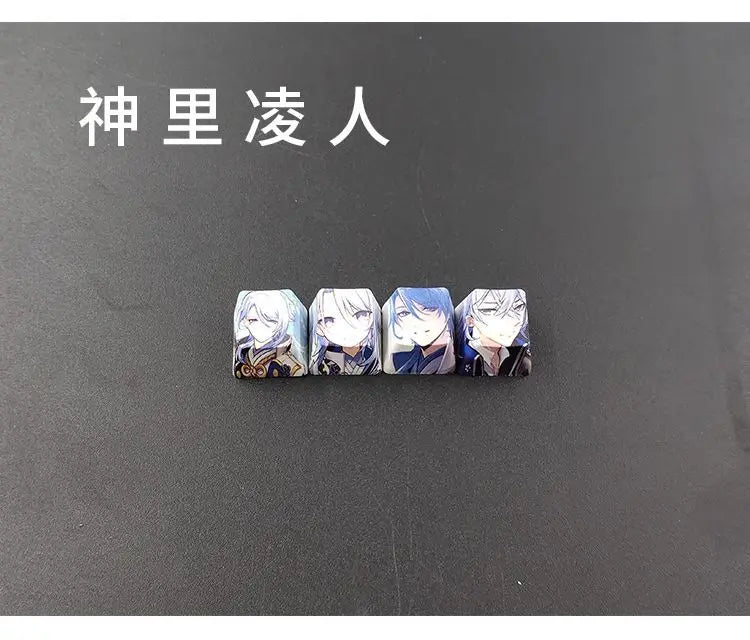 Cartoon Anime Genshin Impact Keycap zhongli Mechanical keyboard replacement key R4 PBT thermal sublimation Cherry OEM height