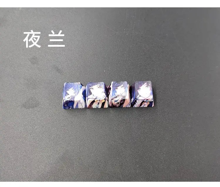 Cartoon Anime Genshin Impact Keycap zhongli Mechanical keyboard replacement key R4 PBT thermal sublimation Cherry OEM height