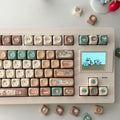 Cute Keycap Cocoa Bean Milk PBT Five-Sided Sublimation XOA Personalized Ball Cap DIY Mechanical Keyboard Keycaps Keycap Set