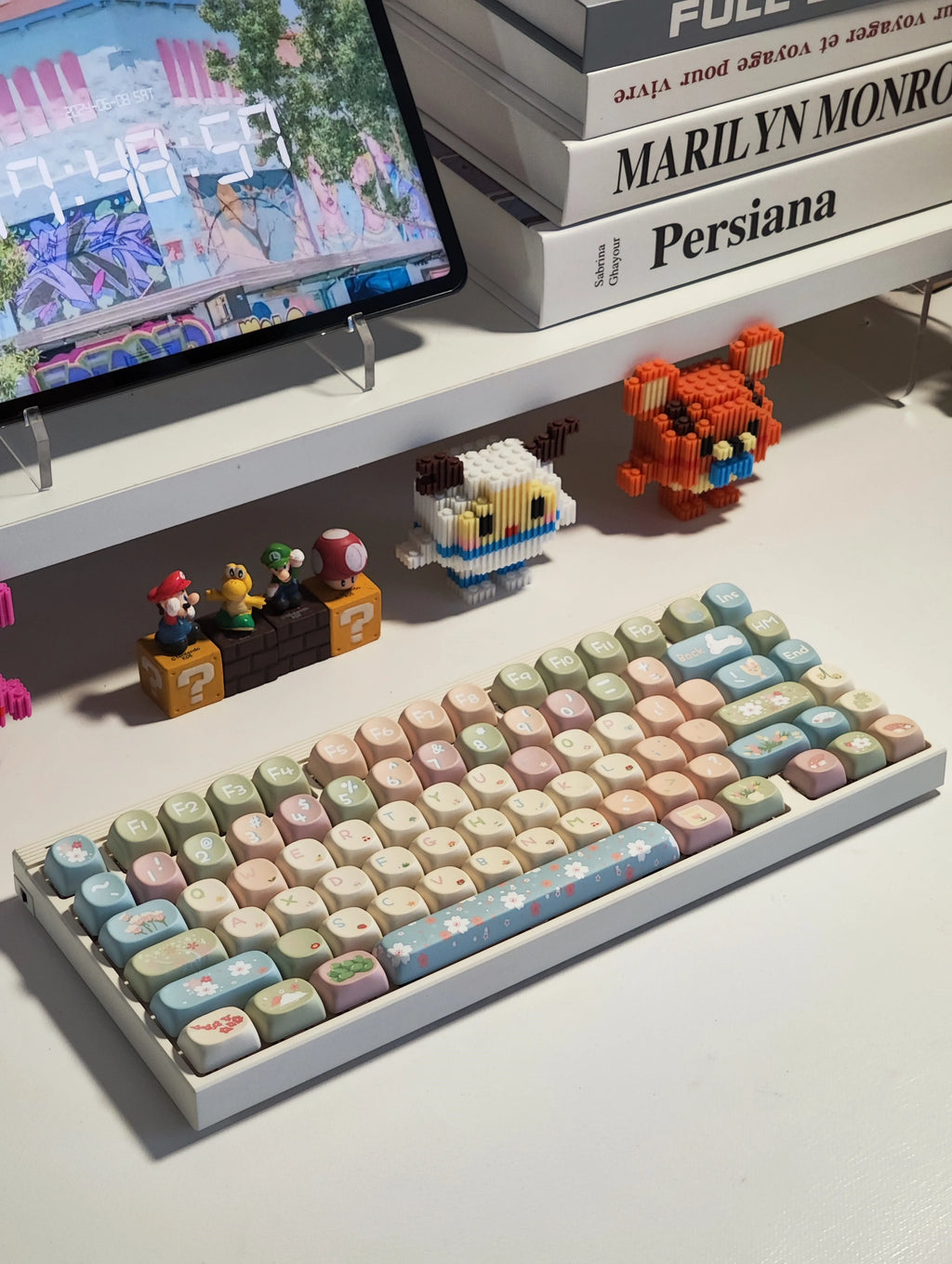 MOA Keycaps Cute Alice Keycaps Cute Keycaps 141 Keys PBT Sublimation Mechanical Keyboard Cap 2.25 U 2.75U
