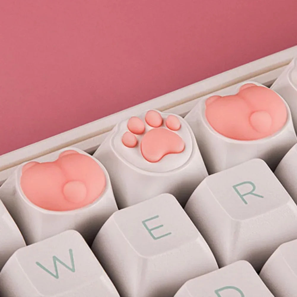 4Pcs 3D PC Replace for Cherry MX Gaming Mechanical Keyboard Keycap Keys Anime Custom Key Caps Cute Soft Cartoon Keycaps