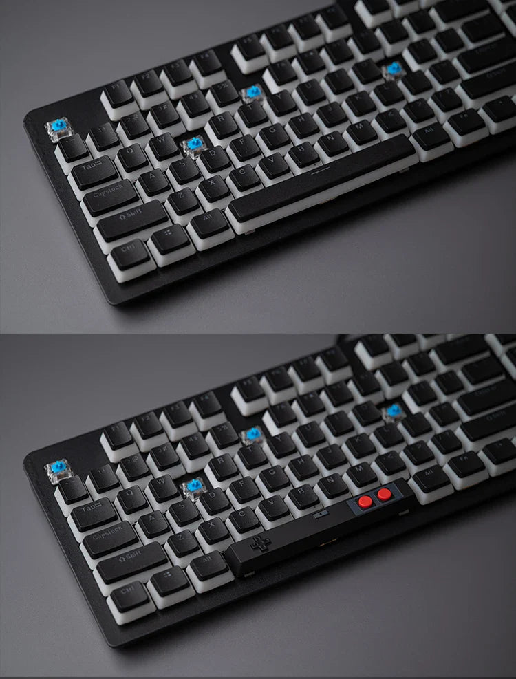 Retro Gamepad Keycap 6.25u spacebar Artisan Keycap ABS Material For MX switches for Gaming Mechanical keyboard Black White