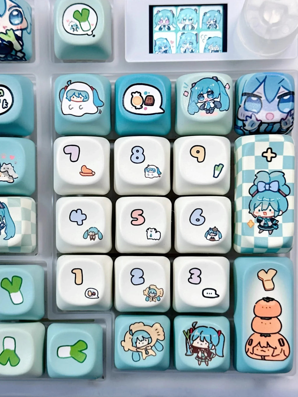 Miku Anime Keycap Xoa Pbt Cartoon Keycap Customization Individuation Keyset For Mechanical Gaming Keyboard Switch Gifts