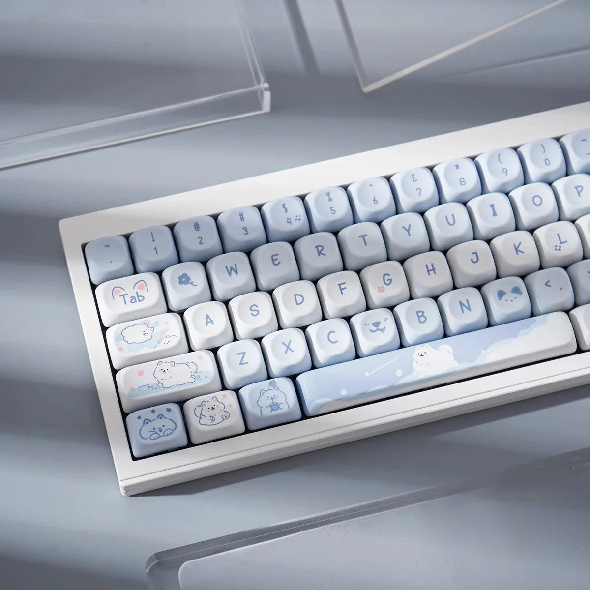 132Keys MOA Profile Keycaps Cartoon PBT Key Caps for 61/64/68/78/84/87/96/104/108 Keys Gaming Mechanical Keyborad MX Swtiches