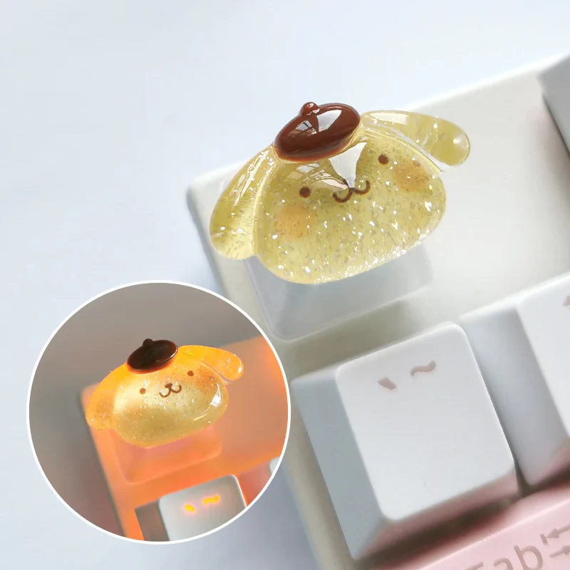 DIY Keycap Cute Cartoon Melody Coolomey Translucent Cross Mechanical Keyboard ESC Base Translucent Keycap