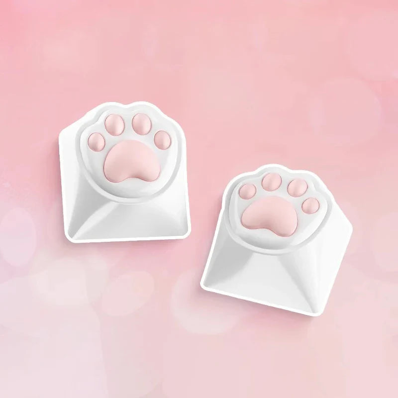 Kawaii Cute Soft Silicone Cat Paws Corgi Buttock OEM ABS Keycap For Mechanical Keyboard Cherry MX Switch