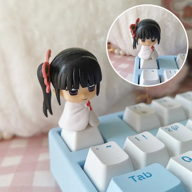 1pcs Demon Slayer Personalized Keycaps Mechanical Keyboard Resin Transparent Single Anime Key Cap Cute Mi Douzi Charcoal Jiro