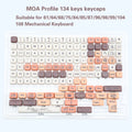 NEW134 keys Cute Keycaps PBT Keycaps MOA Keycaps Custom Keyboard Keycaps for Cherry Gateron MX Switches Mechanical Keyboards