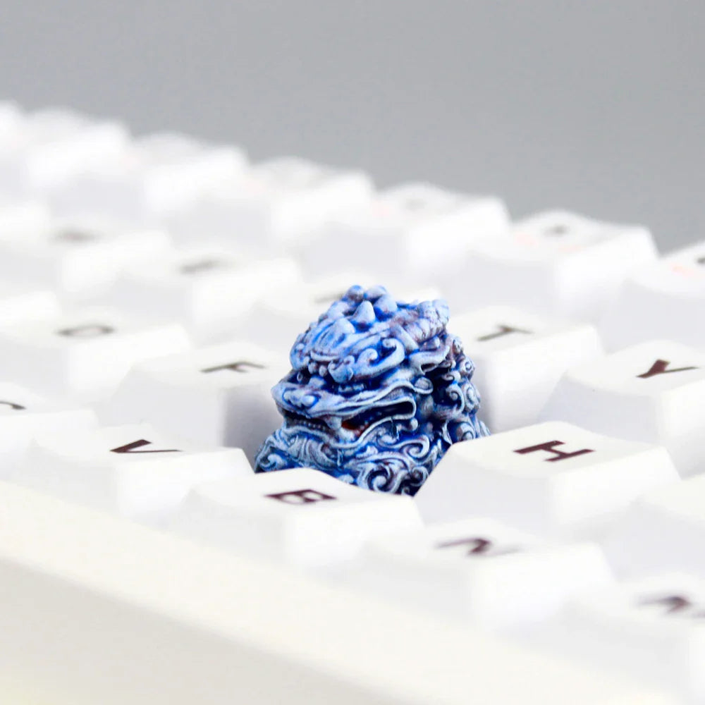 IDeal OEM Resin Keycaps Cherry MX Corss Switch Mechanical Keyboard No Backlit ESC F Zone Keycaps Lion Carved Customize Key Cap