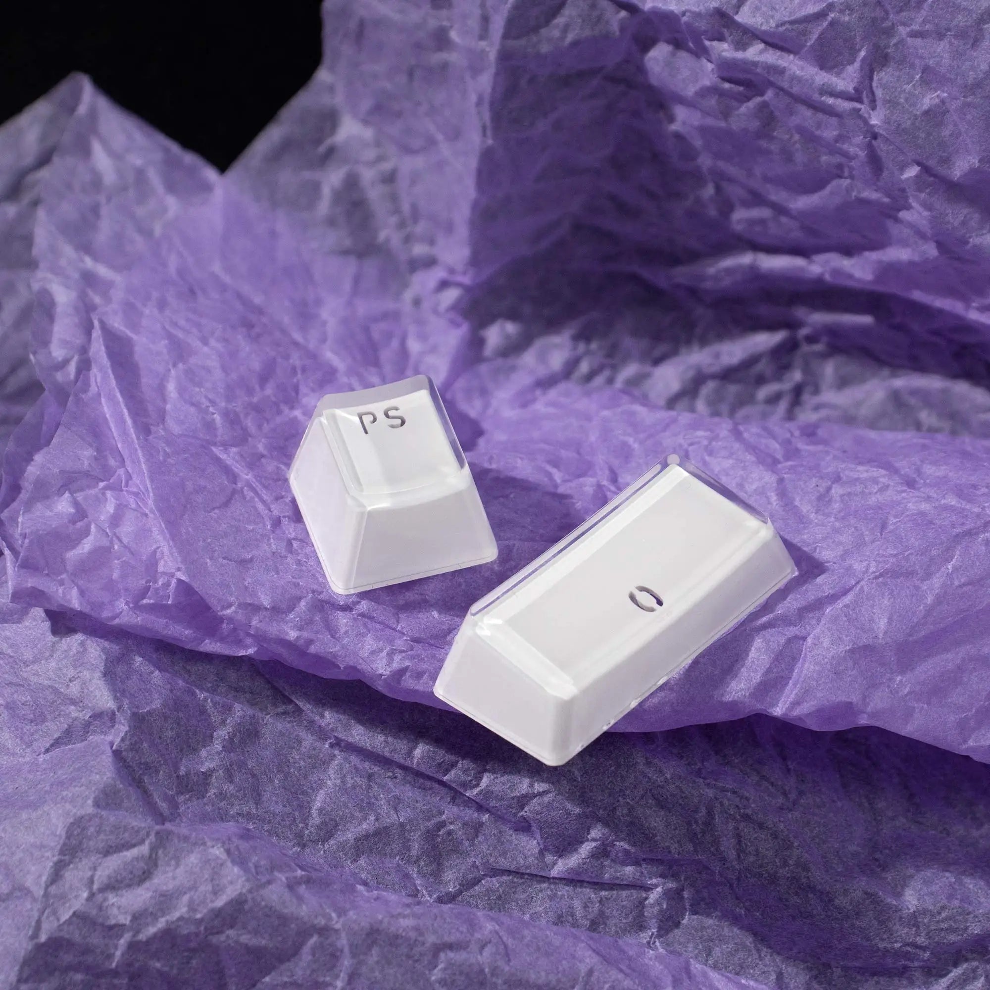 Crystal White Pink Jelly Keycaps OEM profile 104 Keys ABS Double shot keycaps set for MX Switches Mechanical Keyboard