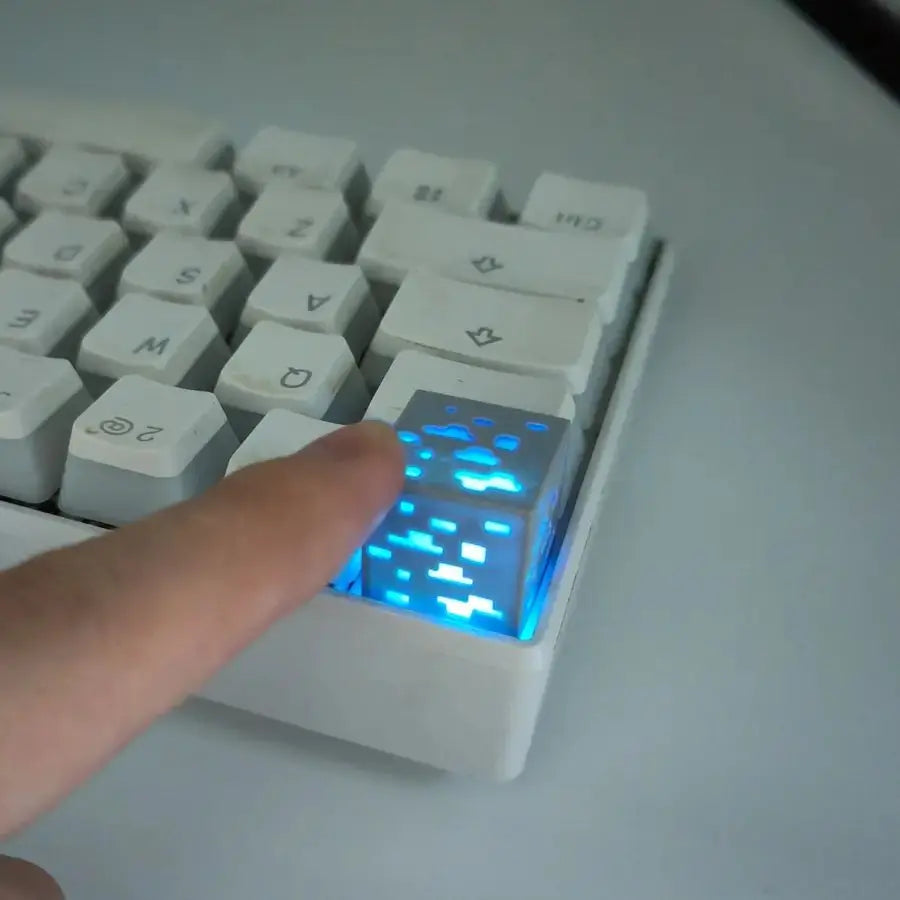 My World Mineral Keycaps Original Design Transparent Mechanical Keyboard Keycaps Personalized Customization 3D Artisan Keycaps