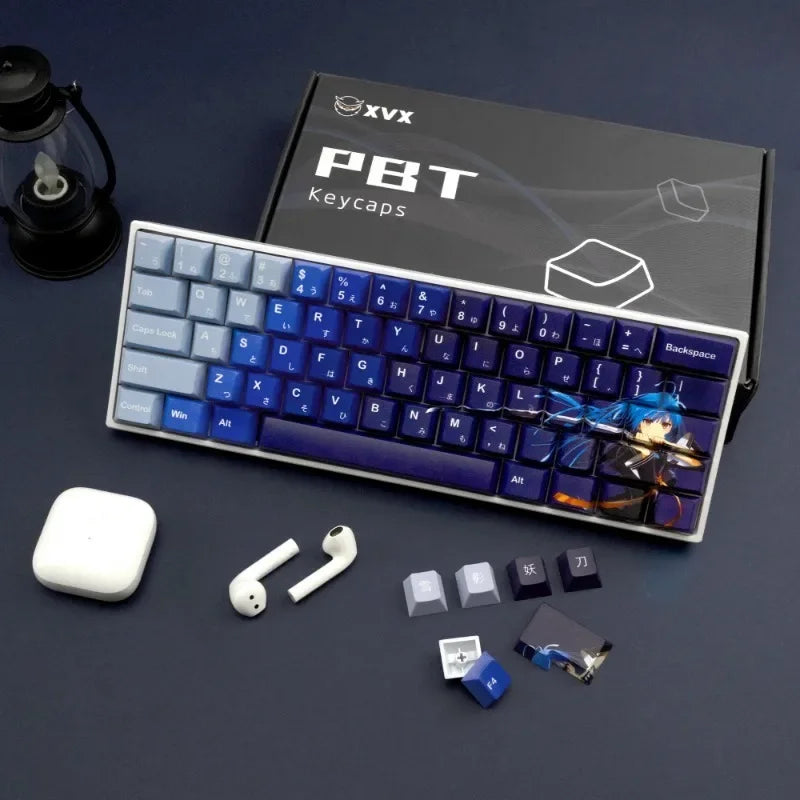 Keycaps for Keyboard with Japanese Layout Anime Keycaps PBT Dye-Sublimation Thick Keycaps Cherry Profile133 134 135Keys