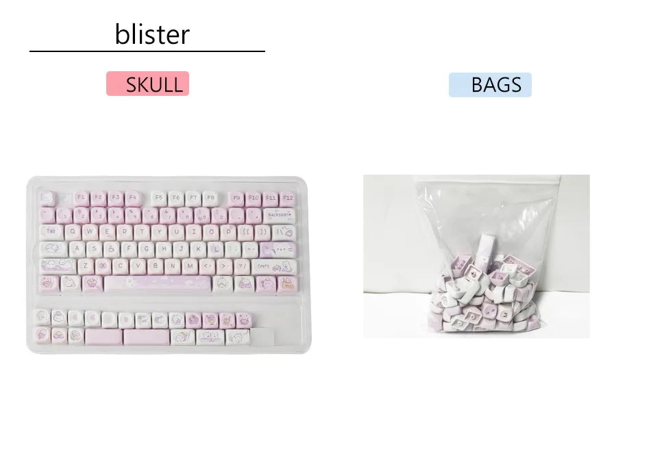 95/132 Keys Cartoon Keycaps PBT Hakimi Dog Cats Keycap MOA Profile Dye Sublimation Keycap For Mechanical Gaming Keyboard